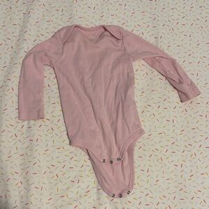 Primary Light Pink Long Sleeve Bodysuit